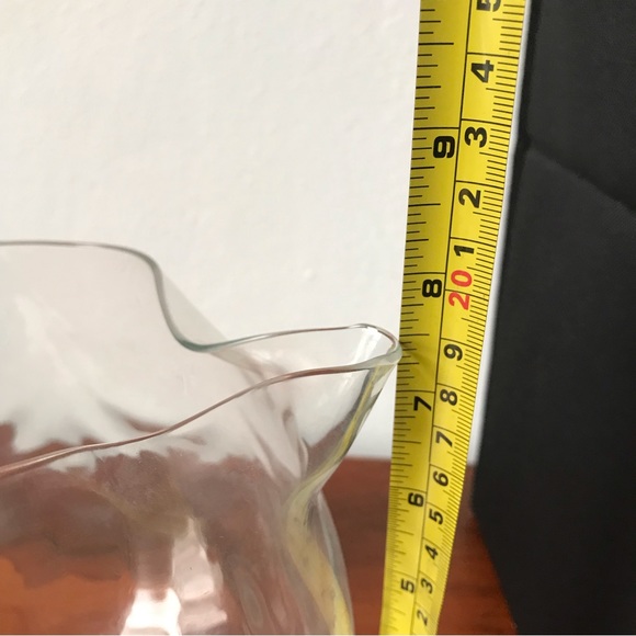 Vintage mcm clear glass empoli optic fishbowl pitcher - Picture 2 of 7